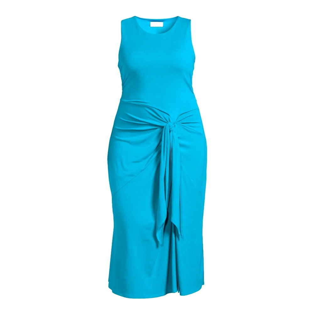 Sofia Jeans Women's and Women's Side Tie Tank Dress with Rouching teal SZ XS